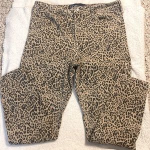 Gap Cheetah Print Denim High Rise Jeggings sz 14